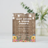 Papier Budget 40e anniversaire Grange Wood Sunflower & Li (Debout devant)