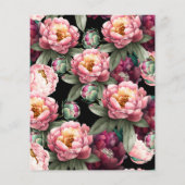 Papier Budget 40e anniversaire Moody Floral Invitation (Dos)