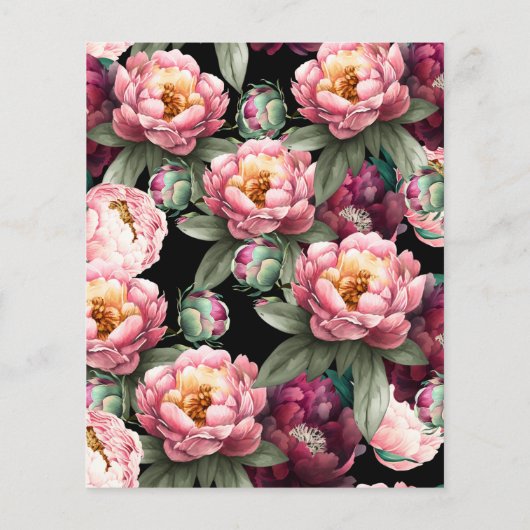 Papier Budget 40e anniversaire Moody Floral Invitation (Dos)