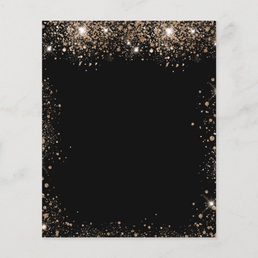 Papier Budget 40e anniversaire parties scintillant en or  (Dos)