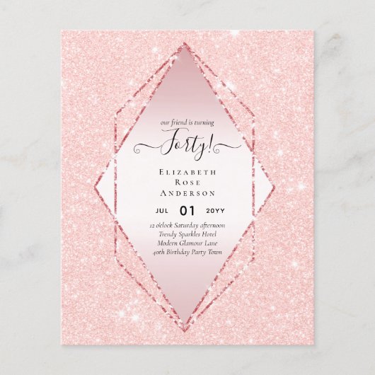 Papier Budget 40e anniversaire Parties scintillant Foil R (Devant)