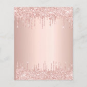 Papier Budget 40e anniversaire rose d'or invitation photo (Dos)