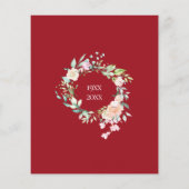 Papier Budget 40e anniversaire Ruby Floral Invitation (Dos)