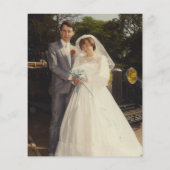 Papier Budget 40e anniversaire Ruby Floral Photo Invitati (Dos)