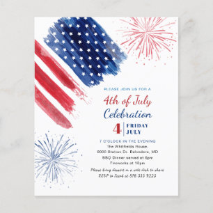 Papier Budget 4 juillet Fête de l'Indépendance Rouge Blan
