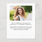 Papier Budget 4 photo Black Gold 2025 Graduation Annonce (Dos)