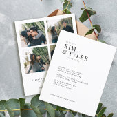 Papier Budget 4 photo collage faire-part de mariage moder