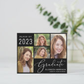 Papier Budget 4 Photos Script Graduation Faire-part (Debout devant)
