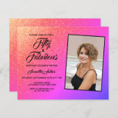 Papier Budget 50 et fabuleuse Parties scintillant rose (Devant / Derrière)