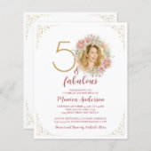 Papier Budget 50 et fabuleux 50e anniversaire Parties sci (Devant / Derrière)