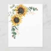 Papier Budget 50 Fabuleux tournesol Eucalyptus Anniversai (Dos)