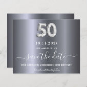 Papier Budget 50e anniversaire argent métal enregistrer l (Devant / Derrière)