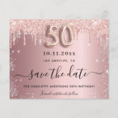 Papier Budget 50e anniversaire blush argent enregistrer l (Devant)