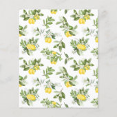 Papier Budget 50e anniversaire Citron Citrus Invitation (Dos)