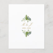 Papier Budget 50e anniversaire de verdure Monogramme Invi (Dos)