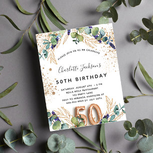Papier Budget 50e anniversaire eucalyptus parties scintil