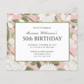 Papier Budget 50e anniversaire Feminine Fleurs blanches r (Devant)