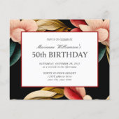 Papier Budget 50e anniversaire Feminine VINTAGE FLEURS (Devant)