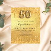 Papier Budget 50e anniversaire parties scintillant d'or i