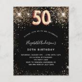 Papier Budget 50e anniversaire parties scintillant en or (Devant)