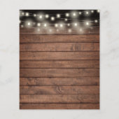 Papier Budget 50e anniversaire Rustic Gold Hearts Invitat (Dos)