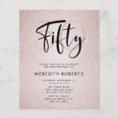 Papier Budget 50e anniversaire Script moderne Anniversair (Devant)