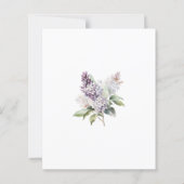 Papier BUDGET 50e fête d'anniversaire Purple Lilac Floral (Dos)