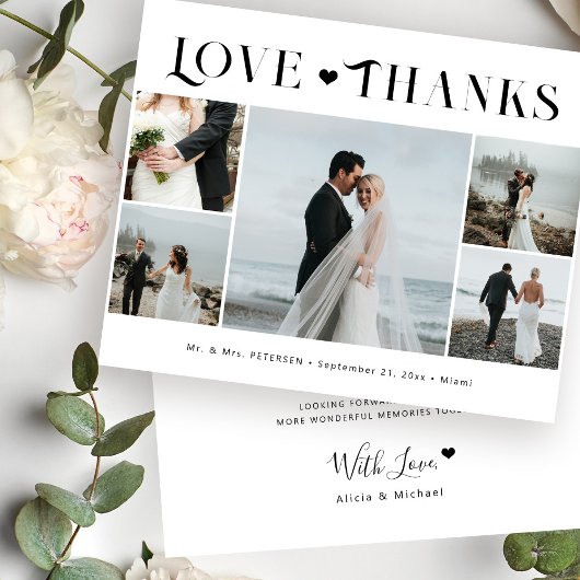 Papier Budget 5 photo amour et merci mariage merci