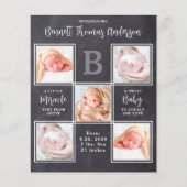 Papier Budget 5 Photo Collage Nouveau Merci de naissance (Devant)