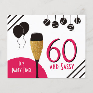 Papier Budget 60 Sassy Artsy Pink Black Gold Invitation