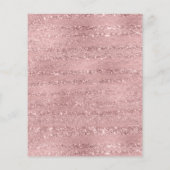 Papier Budget 60e anniversaire fête Elégant Rose Gold (Dos)