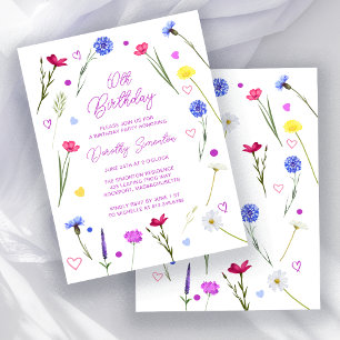 Papier BUDGET 60e anniversaire Fleur sauvage Invitation