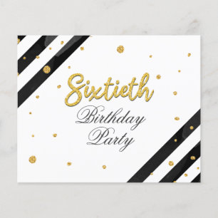 Papier Budget 60e anniversaire Parties scintillant d'or f