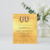 Papier Budget 60e anniversaire parties scintillant d'or i (Debout devant)