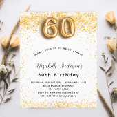 Papier Budget 60e anniversaire parties scintillant en or