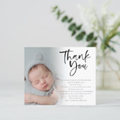 Papier Budget 6 Photo Merci bébé Faire-part de naissance (Debout devant)