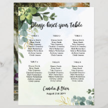 BUDGET 6 Tableau Tableau Mariage Places vertes