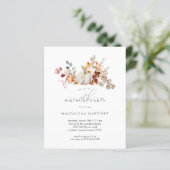 Papier BUDGET 70e anniversaire Citrouille Automne Fleurs  (Debout devant)