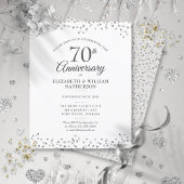 Papier Budget 70e anniversaire Coeurs Invitation