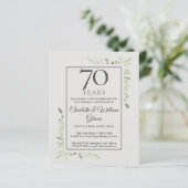 Papier Budget 70e anniversaire Invitation de verdure (Debout devant)