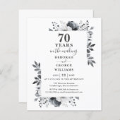 Papier Budget 70e anniversaire Mariage Invitation floral (Devant / Derrière)