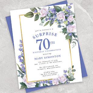 Papier Budget 70e anniversaire Surprise Party Invitation