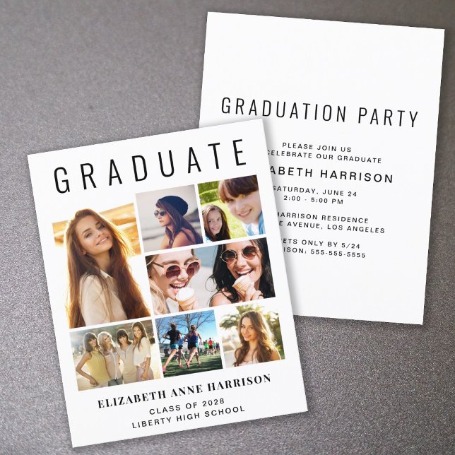 Papier Budget 7 - Invitation de la fête de graduation pho (Créateur téléchargé)