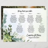 Papier BUDGET 7 Tableau Mariage Tableau de siège Vert (Devant / Derrière)