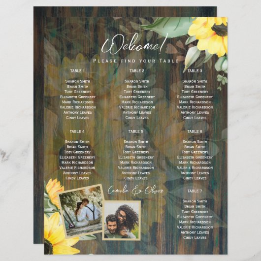 Papier BUDGET 7Tableau SIÈGE PHOTOGRAPHIQUE DES SOUFFRANT (Devant / Derrière)