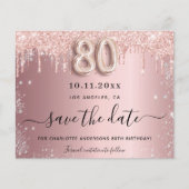 Papier Budget 80e anniversaire blush argent enregistrer l (Devant)