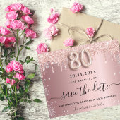 Papier Budget 80e anniversaire blush argent enregistrer l