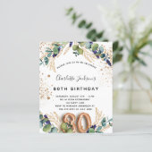 Papier Budget 80e anniversaire eucalyptus parties scintil (Debout devant)