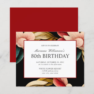Papier Budget 80e anniversaire Feminine VINTAGE FLEURS