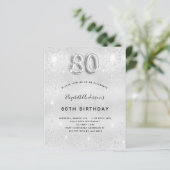 Papier Budget 80e anniversaire parties scintillant argent (Debout devant)